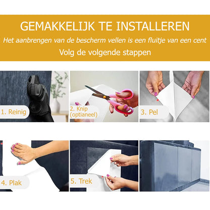 Anti Krab Vellen, Anti Krab Katten, Anti Krab Vellen voor Kat, Krabmeubelen, Krabpalen, Bankbeschermer, Meubelbescherming, Anti Krab Vellen voor Hond, Transparant, Anti Scratch, Klevende Anti Krab Vellen, 50 x 20 cm,