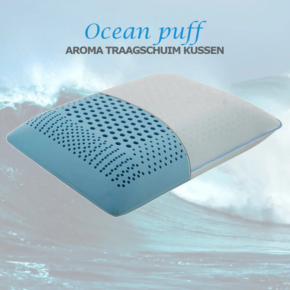 Aromatherapie Hoofdkussens Traagschuim, Therapie Orthopedisch Slaapkussen, Nekklachten, Slaapkussen met Aroma , Ergonomisch Kussen, Memory Foam Kussen, Orthopedisch Kussen, Hoofdkussens, 60x40x15 cm
