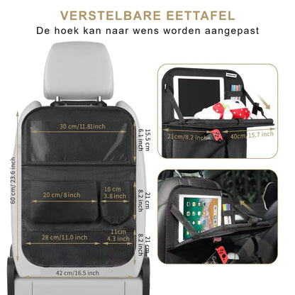 Auto Organizer, Autostoel Organizer, Reistafel voor Kinderen, Tablet Houder Auto, Baby Kinderen Autostoel Organizer, Tablet Houder, Stoel Organizer voor Kinderen, Autostoelen Rugleuning, Autostoelbescherming, Autotafel, Speeltafel, Eettafel