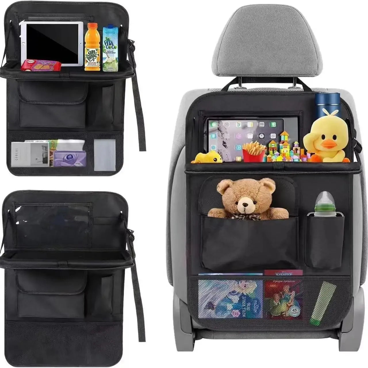 Auto Organizer, Autostoel Organizer, Reistafel voor Kinderen, Tablet Houder Auto, Baby Kinderen Autostoel Organizer, Tablet Houder, Stoel Organizer voor Kinderen, Autostoelen Rugleuning, Autostoelbescherming, Autotafel, Speeltafel, Eettafel