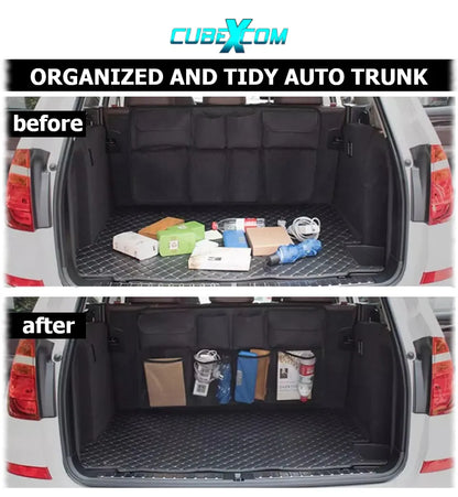 Auto Organizer Kofferbak, Auto Organizer, Autostoel Organizer, Auto Accessories, Universele Kofferbak Opbergtas Multi Pockets Auto Achterbank, Autostoel Rugleuning Organisator, Houdt Auto Netjes En Schoon, Verstelbare Riemen, 8Zakken