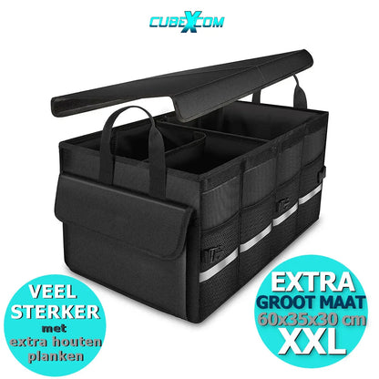 Auto Organizer Kofferbak, XXL Auto Organizer, 63 Liter Autostoel Organizer, Opvouwbare Kofferbaktas, Anti-Slip Ontwerp Voorstoel Of Achterbank En Kofferbak Opbergdoos,Toolbag, Autotas, Auto Opbergtas, Kofferbak Gereedschapstas, Meerdere Mesh Zakken