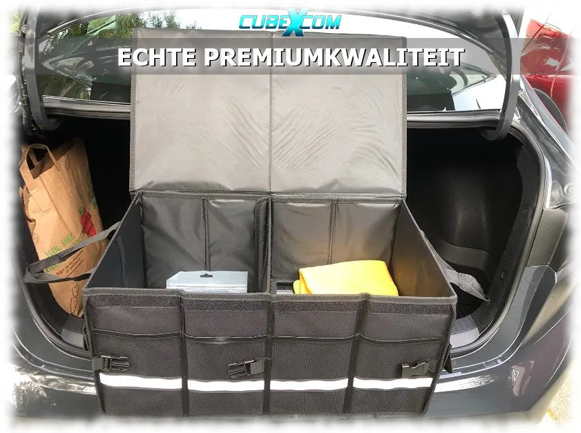 Auto Organizer Kofferbak, XXL Auto Organizer, 63 Liter Autostoel Organizer, Opvouwbare Kofferbaktas, Anti-Slip Ontwerp Voorstoel Of Achterbank En Kofferbak Opbergdoos,Toolbag, Autotas, Auto Opbergtas, Kofferbak Gereedschapstas, Meerdere Mesh Zakken