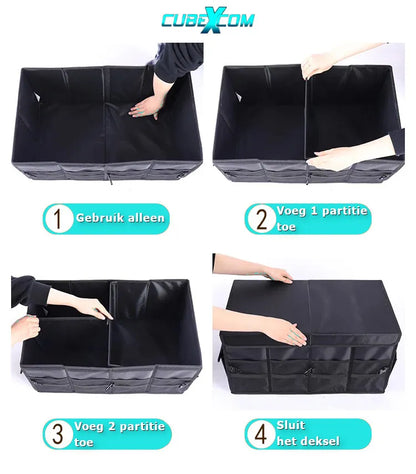Auto Organizer Kofferbak, XXL Auto Organizer, 63 Liter Autostoel Organizer, Opvouwbare Kofferbaktas, Anti-Slip Ontwerp Voorstoel Of Achterbank En Kofferbak Opbergdoos,Toolbag, Autotas, Auto Opbergtas, Kofferbak Gereedschapstas, Meerdere Mesh Zakken