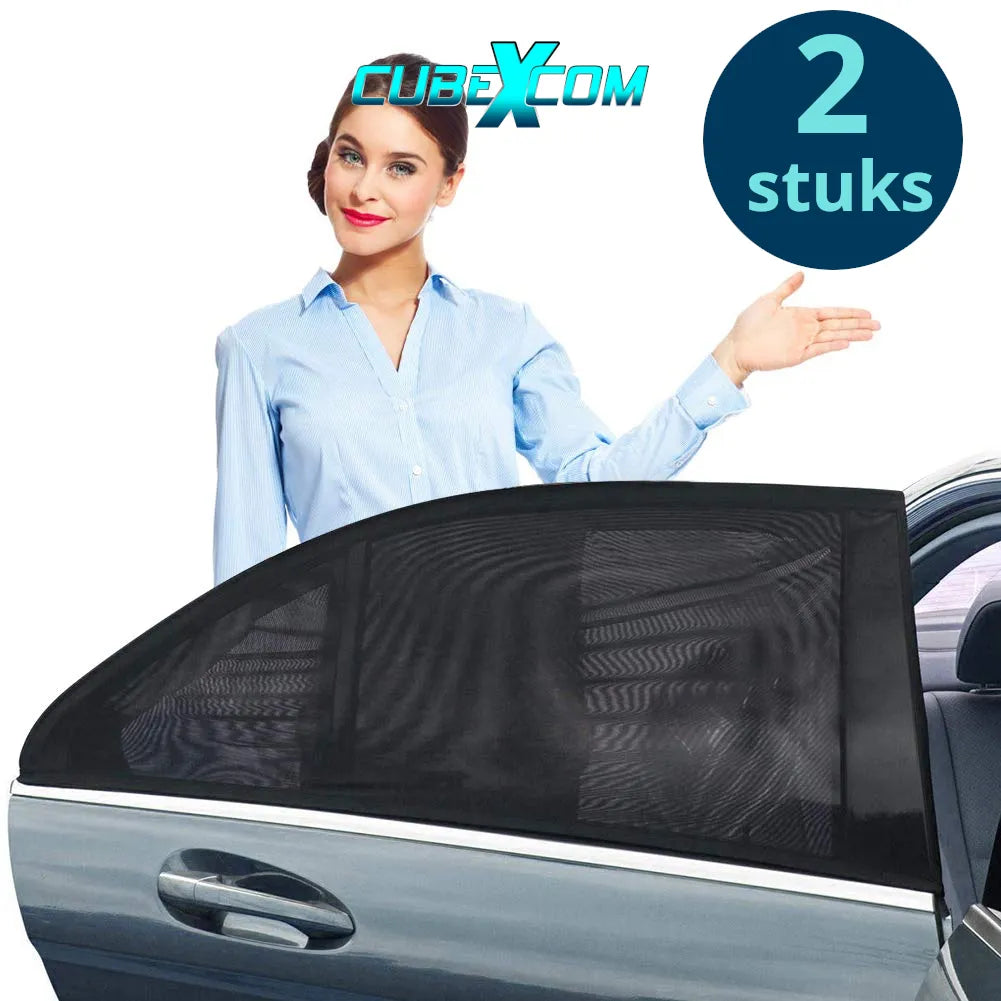 Luxe Auto Zonnescherm, Autoraamschaduwen voor baby, kinderen, volwassenen en huisdieren, 2 STUKS, Autoruit Zonwering, Universele zonnescherm Zonnewering, Auto Klamboe Gordijn, UV Zonbescherming Protectie, Anti-Verblinding, UNIVERSEEL