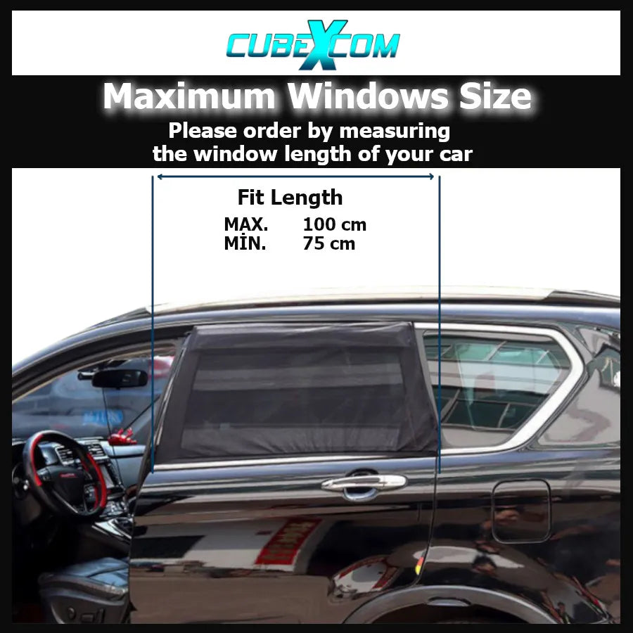 Luxe Auto Zonnescherm, Autoraamschaduwen voor baby, kinderen, volwassenen en huisdieren, 2 STUKS, Autoruit Zonwering, Universele zonnescherm Zonnewering, Auto Klamboe Gordijn, UV Zonbescherming Protectie, Anti-Verblinding, UNIVERSEEL