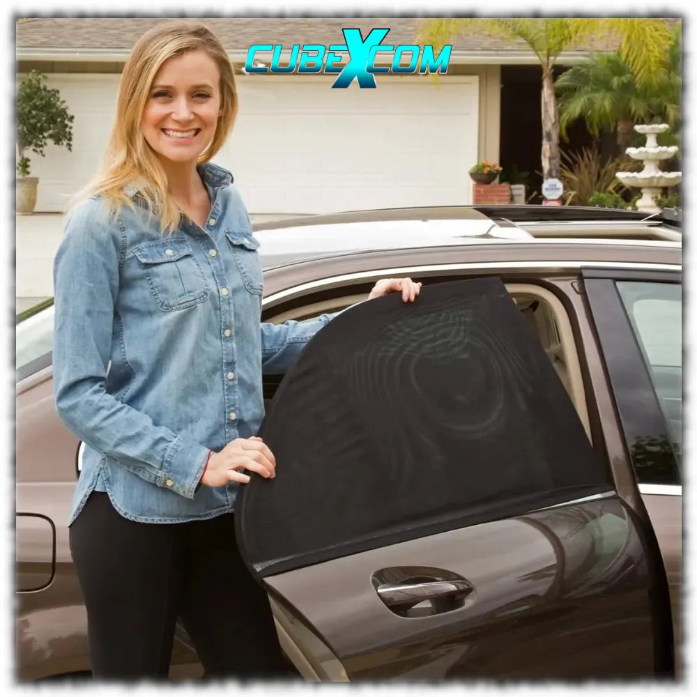 Luxe Auto Zonnescherm, Autoraamschaduwen voor baby, kinderen, volwassenen en huisdieren, 2 STUKS, Autoruit Zonwering, Universele zonnescherm Zonnewering, Auto Klamboe Gordijn, UV Zonbescherming Protectie, Anti-Verblinding, UNIVERSEEL
