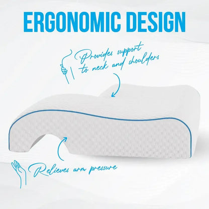 Hoofdkussens Traagschuim, Zijslaapkussen, Armsteun Kussen, Koppel Kussen, Hoofdkussen, Zijslaapkussen, Orthopedisch Slaapkussen, Kussens Voor Koppels, Koppelknuffelslaapkussen, Ergonomisch Antidrukkoppelkussen,Alleen geschikt voor LINKERARM