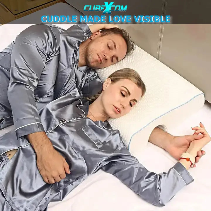Hoofdkussens Traagschuim, Zijslaapkussen, Armsteun Kussen, Koppel Kussen, Hoofdkussen, Zijslaapkussen, Orthopedisch Slaapkussen, Kussens Voor Koppels, Koppelknuffelslaapkussen, Ergonomisch Antidrukkoppelkussen,Alleen geschikt voor LINKERARM
