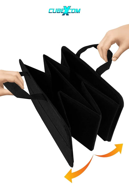 Kofferbak Organizer, Kofferbaktas, Kofferbak Organisator, Auto Kofferbak Organizer, Achterbak Organizer, Opvouwbare Organizer Auto met Vakken, Stabiele en Waterdichte Bodem met Anti-Slip Klittenband,