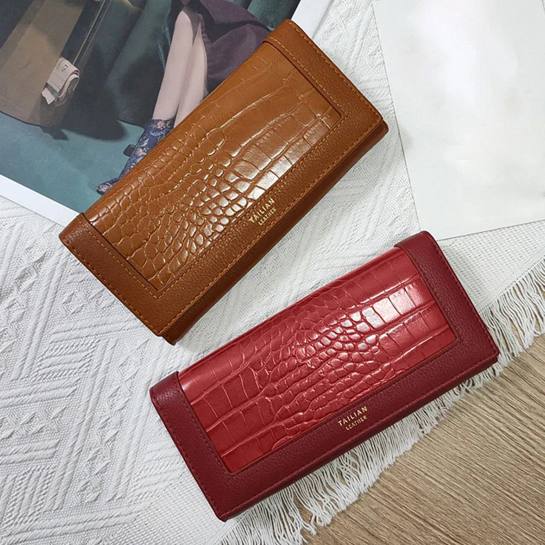 Portemonnee Dames, Portemonnee, Portefeuille Dames, Dames Pasjes Houder, Card Holder Wallet, Portefeuille Dames Met Kaarthouders, Pasjeshouder Vrouwen, LEREN PATROON