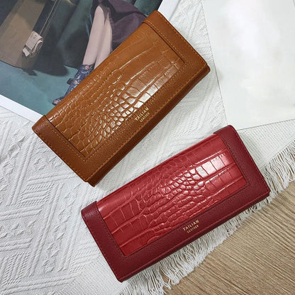 Portemonnee Dames, Portemonnee, Portefeuille Dames, Dames Pasjes Houder, Card Holder Wallet, Portefeuille Dames Met Kaarthouders, Pasjeshouder Vrouwen, LEREN PATROON