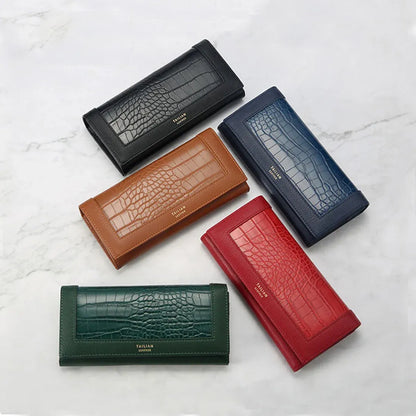 Portemonnee Dames, Portemonnee, Portefeuille Dames, Dames Pasjes Houder, Card Holder Wallet, Portefeuille Dames Met Kaarthouders, Pasjeshouder Vrouwen, LEREN PATROON