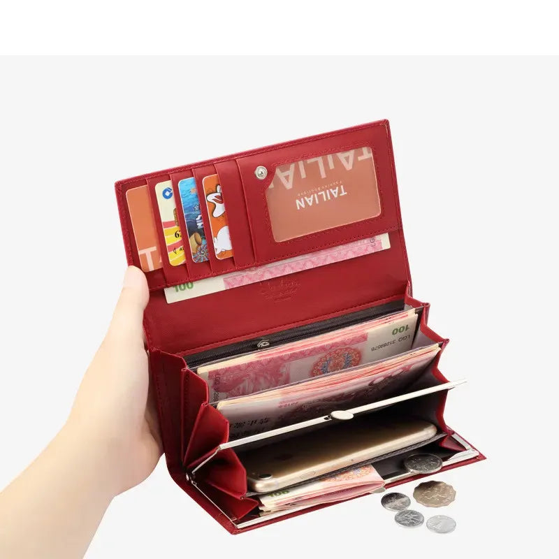Portemonnee Dames, Portemonnee, Portefeuille Dames, Dames Pasjes Houder, Card Holder Wallet, Portefeuille Dames Met Kaarthouders, Pasjeshouder Vrouwen, LEREN PATROON