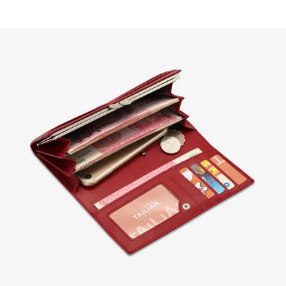 Portemonnee Dames, Portemonnee, Portefeuille Dames, Dames Pasjes Houder, Card Holder Wallet, Portefeuille Dames Met Kaarthouders, Pasjeshouder Vrouwen, LEREN PATROON