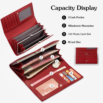 Portemonnee Dames, Portemonnee, Portefeuille Dames, Dames Pasjes Houder, Card Holder Wallet, Portefeuille Dames Met Kaarthouders, Pasjeshouder Vrouwen, LEREN PATROON
