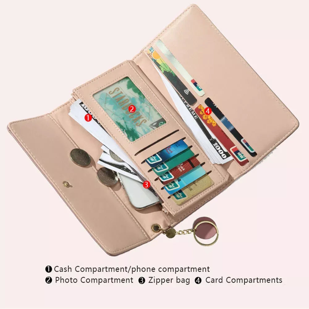 Portemonnee Dames, Portemonnee, Portefeuille Dames, Dames Pasjes Houder, Card Holder Wallet, Portefeuille Dames Met Kaarthouders, Pasjeshouder Vrouwen