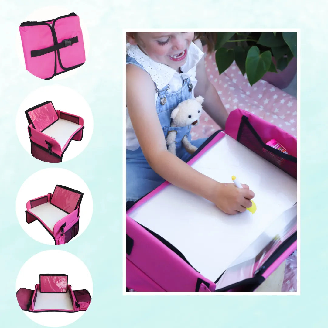 Reistafel voor Kinderen, Tekentafel, Tablethouder, Auto en Vliegtuig Reistafel voor Kinderen, Opvouwbaar, Autotafel, Organizers, Speeltafel, Eettafel, Auto Organizer voor Kinderen