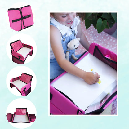 Reistafel voor Kinderen, Tekentafel, Tablethouder, Auto en Vliegtuig Reistafel voor Kinderen, Opvouwbaar, Autotafel, Organizers, Speeltafel, Eettafel, Auto Organizer voor Kinderen