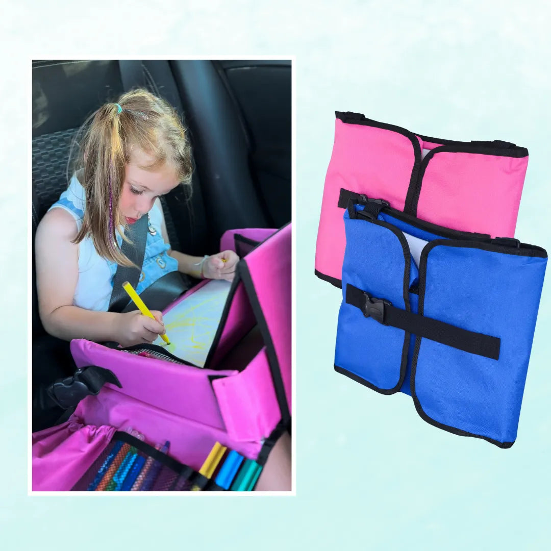 Reistafel voor Kinderen, Tekentafel, Tablethouder, Auto en Vliegtuig Reistafel voor Kinderen, Opvouwbaar, Autotafel, Organizers, Speeltafel, Eettafel, Auto Organizer voor Kinderen