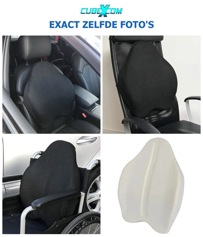 Zitkussen en Rugkussen, Orthopedisch Ergonomisch Traagschuim Stoelkussen, Rugkussen Onderrug, Lendenkussen, Wigkussen, Coccyx Kussen, Bureaustoelkussen , Autostoelkussen, Zwangerschapskussen, TWEE PRODUCTEN SAMEN
