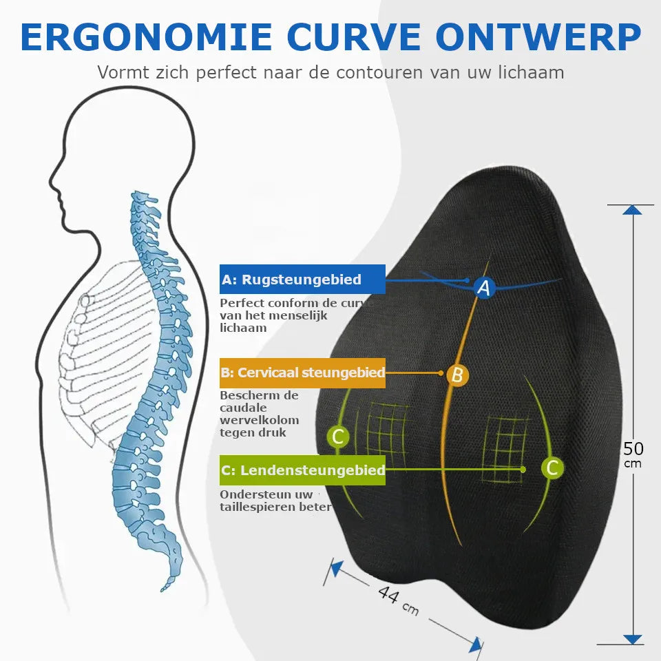 Rugkussen, Rugkussen Onderrug, Traagschuim Lendekussen, Rugkussen Ergonomisch, Rugkussen Auto, lendesteun auto, Rugkussen Orthopedisch, Rugkussen Stoel, Lendenkussen, Lendensteun