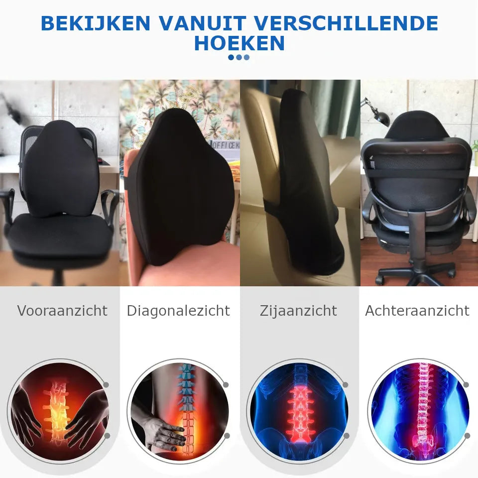 Rugkussen, Rugkussen Onderrug, Traagschuim Lendekussen, Rugkussen Ergonomisch, Rugkussen Auto, lendesteun auto, Rugkussen Orthopedisch, Rugkussen Stoel, Lendenkussen, Lendensteun