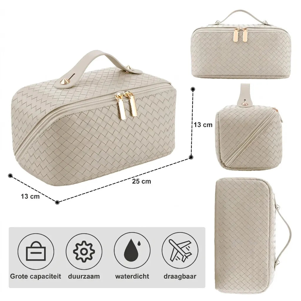 Toilettas, Make Up Tasje, Make Up Koffer, Beautycase, Make Up Organizer, Make Up Tas, Reis Toilettas, Reistas, Toilettas Dames, Make Up Organizer, Make Up Etui, Beautycase Koffer, Cosmetica Tas, Moederdag, Valentijnsdag, GEBREID PATROON