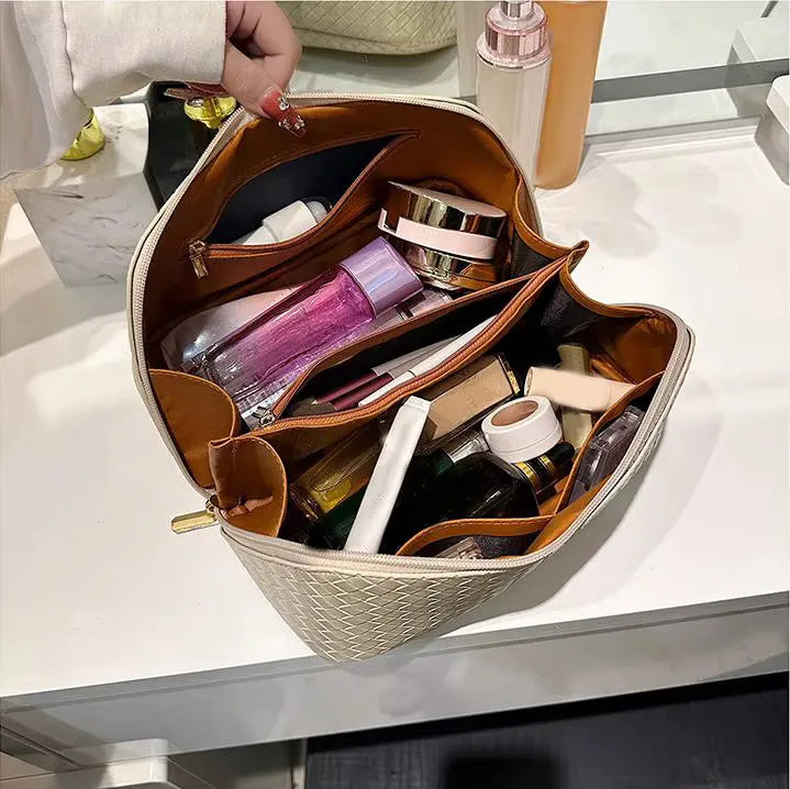 Toilettas, Make Up Tasje, Make Up Koffer, Beautycase, Make Up Organizer, Make Up Tas, Reis Toilettas, Reistas, Toilettas Dames, Make Up Organizer, Make Up Etui, Beautycase Koffer, Cosmetica Tas, Moederdag, Valentijnsdag, GEBREID PATROON