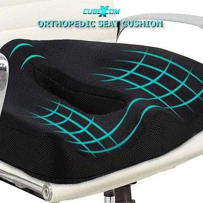 Zitkussen, Orthopedisch Ergonomisch Traagschuim Stoelkussen, Zitkussen Bureaustoel, Comfortabel Memory Foam Steunkussen, Wigkussen, Coccyx Kussen, Bureaustoelkussen , Autostoelkussen, Stuitkussen, İschiaskussen, Zwangerschapskussen