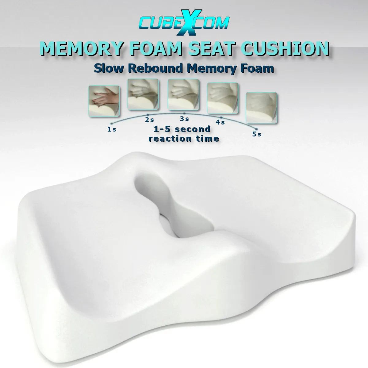 Zitkussen, Orthopedisch Ergonomisch Traagschuim Stoelkussen, Zitkussen Bureaustoel, Comfortabel Memory Foam Steunkussen, Wigkussen, Coccyx Kussen, Bureaustoelkussen , Autostoelkussen, Stuitkussen, İschiaskussen, Zwangerschapskussen