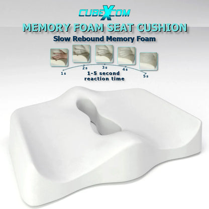 Zitkussen, Orthopedisch Ergonomisch Traagschuim Stoelkussen, Zitkussen Bureaustoel, Comfortabel Memory Foam Steunkussen, Wigkussen, Coccyx Kussen, Bureaustoelkussen , Autostoelkussen, Stuitkussen, İschiaskussen, Zwangerschapskussen