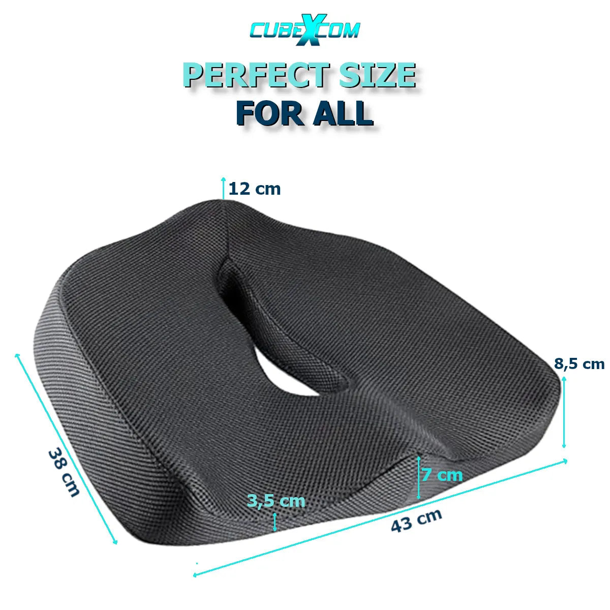 Zitkussen, Orthopedisch Ergonomisch Traagschuim Stoelkussen, Zitkussen Bureaustoel, Comfortabel Memory Foam Steunkussen, Wigkussen, Coccyx Kussen, Bureaustoelkussen , Autostoelkussen, Stuitkussen, İschiaskussen, Zwangerschapskussen