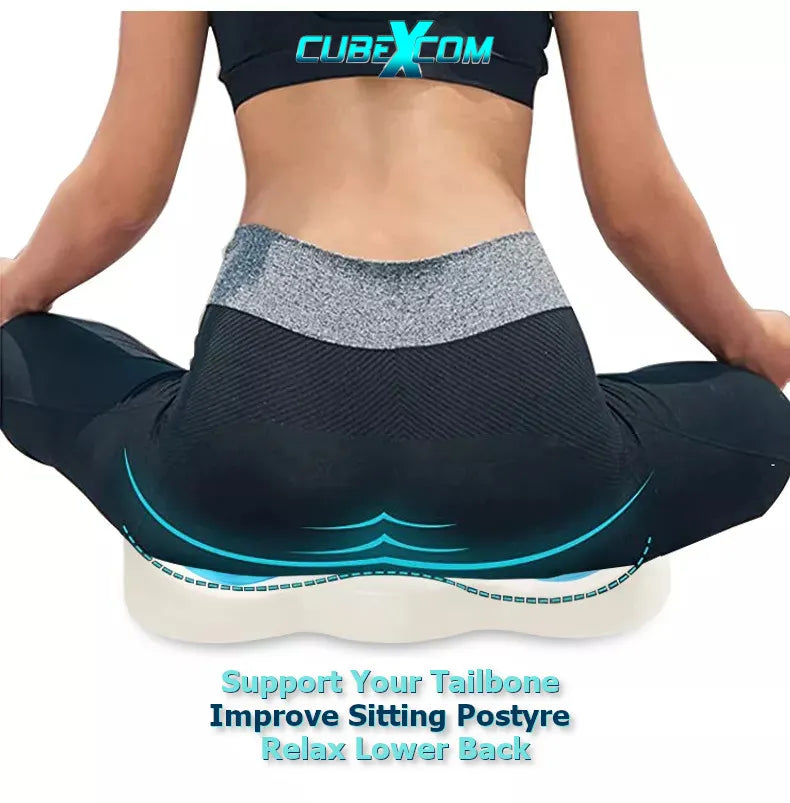 Zitkussen, Orthopedisch Ergonomisch Traagschuim Stoelkussen, Zitkussen Bureaustoel, Comfortabel Memory Foam Steunkussen, Wigkussen, Coccyx Kussen, Bureaustoelkussen , Autostoelkussen, Stuitkussen, İschiaskussen, Zwangerschapskussen