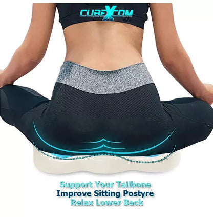 Zitkussen, Orthopedisch Ergonomisch Traagschuim Stoelkussen, Zitkussen Bureaustoel, Comfortabel Memory Foam Steunkussen, Wigkussen, Coccyx Kussen, Bureaustoelkussen , Autostoelkussen, Stuitkussen, İschiaskussen, Zwangerschapskussen