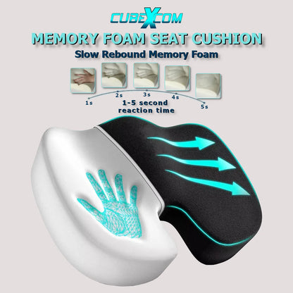 Zitkussen, Orthopedisch Ergonomisch Traagschuim Stoelkussen, Comfortabel Memory Foam Steunkussen, Wigkussen, Coccyx Kussen, Bureaustoelkussen , Autostoelkussen, Stuitkussen, İschiaskussen, Zwangerschapskussen, Moederdag Cadeautje