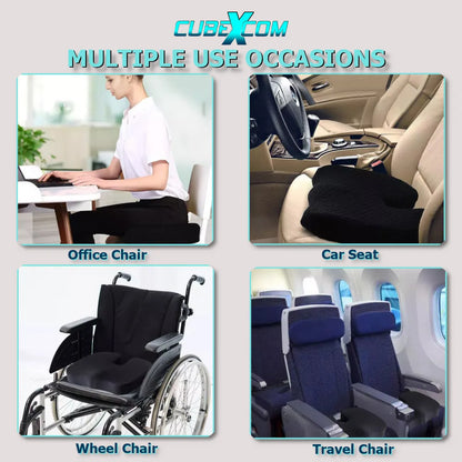 Zitkussen, Orthopedisch Ergonomisch Traagschuim Stoelkussen, Comfortabel Memory Foam Steunkussen, Wigkussen, Coccyx Kussen, Bureaustoelkussen , Autostoelkussen, Stuitkussen, İschiaskussen, Zwangerschapskussen, Moederdag Cadeautje