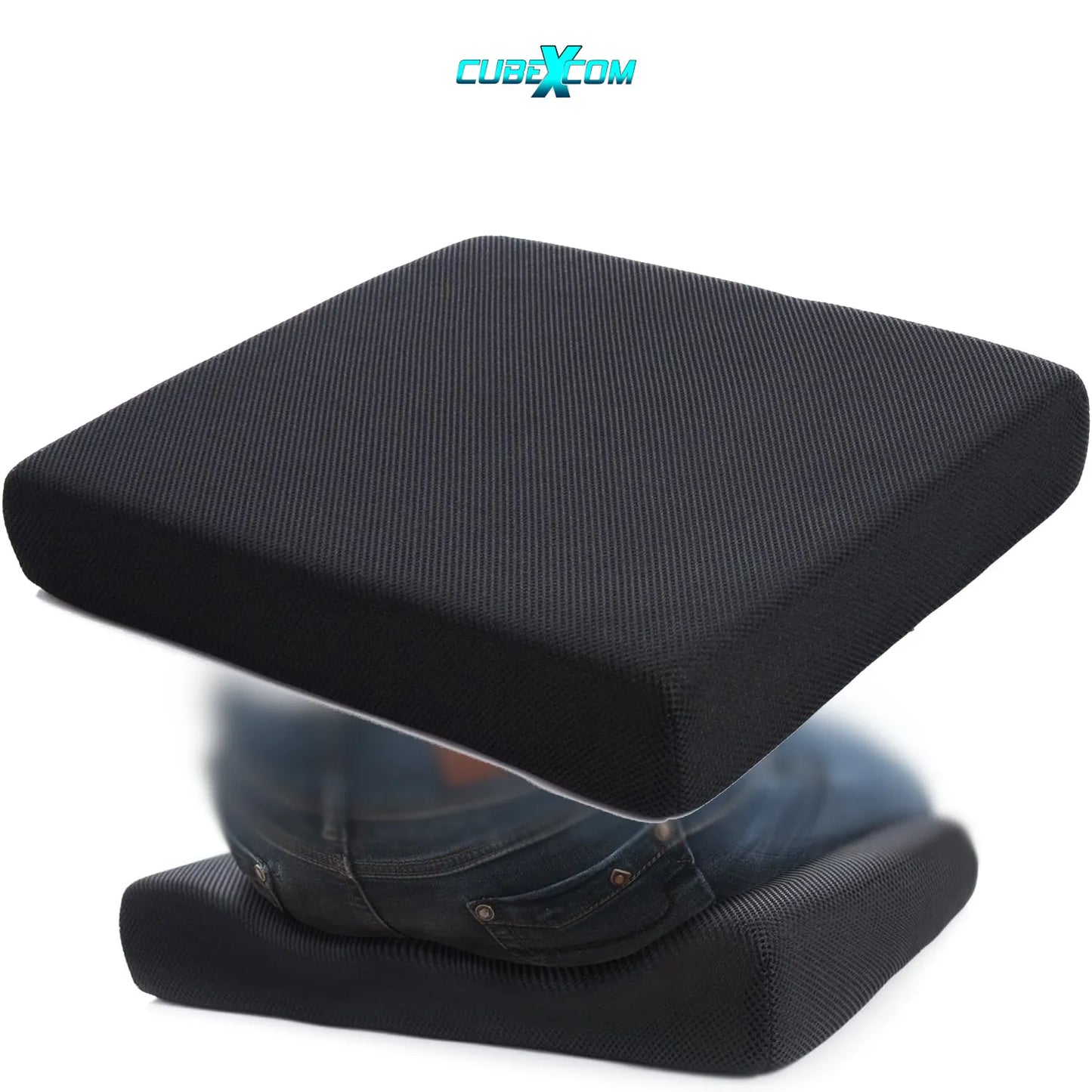 Zitkussen, Orthopedisch Ergonomisch Traagschuim Stoelkussen, Rolstoelkussen, Zitkussen Bureaustoel, Comfortabel Memory Foam Steunkussen, Wigkussen, Bureaustoelkussen, Autostoelkussen, Stuitkussen, İschiaskussen, Zwangerschapskussen,VIERKANT