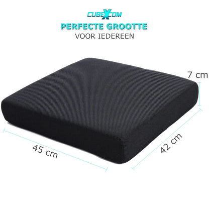 Zitkussen, Orthopedisch Ergonomisch Traagschuim Stoelkussen, Rolstoelkussen, Zitkussen Bureaustoel, Comfortabel Memory Foam Steunkussen, Wigkussen, Bureaustoelkussen, Autostoelkussen, Stuitkussen, İschiaskussen, Zwangerschapskussen,VIERKANT