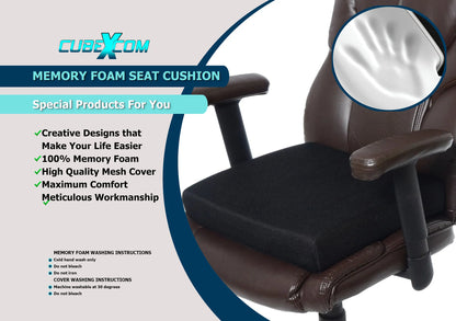 Zitkussen, Orthopedisch Ergonomisch Traagschuim Stoelkussen, Rolstoelkussen, Zitkussen Bureaustoel, Comfortabel Memory Foam Steunkussen, Wigkussen, Bureaustoelkussen, Autostoelkussen, Stuitkussen, İschiaskussen, Zwangerschapskussen,VIERKANT