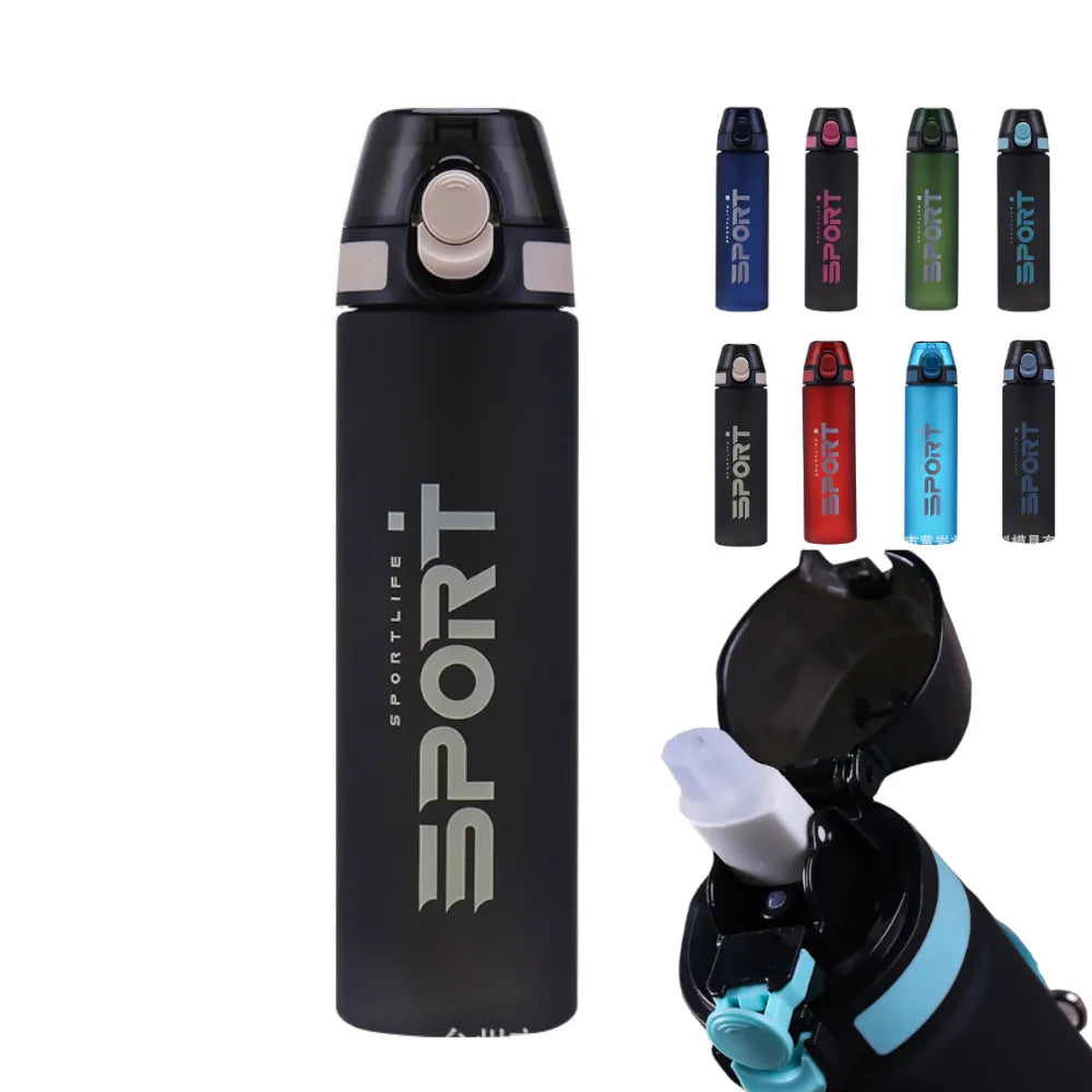 KHRONOX® Drinkfles, Waterfles, Drinkflessen, Waterflessen, Lekvrij, BPA Vrij, Drinkfles Volwassenen, Water Bottle, Drinkflessen Volwassenen, Drinkfles Met Rietje Volwassenen, UNIEK RIETJE, 750 ML