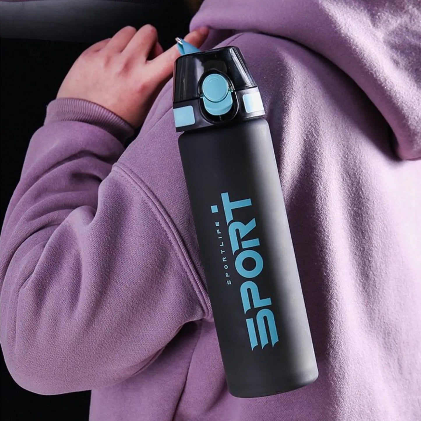 KHRONOX® Drinkfles, Waterfles, Drinkflessen, Waterflessen, Lekvrij, BPA Vrij, Drinkfles Volwassenen, Water Bottle, Drinkflessen Volwassenen, Drinkfles Met Rietje Volwassenen, UNIEK RIETJE, 750 ML