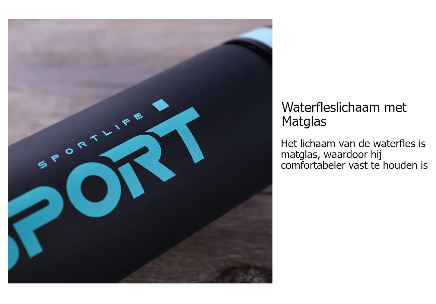 KHRONOX® Drinkfles, Waterfles, Drinkflessen, Waterflessen, Lekvrij, BPA Vrij, Drinkfles Volwassenen, Water Bottle, Drinkflessen Volwassenen, Drinkfles Met Rietje Volwassenen, UNIEK RIETJE, 750 ML