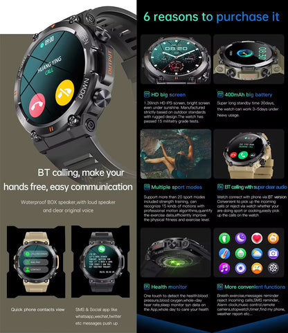 Smartwatch Dames en Heren, Horloge, Smartwatch Bluetooth, Sporthorloge, Horloge Heren en Dames, Activity Tracker, IPS Scherm, WATERDICHT, 30 Dagen Batterij, Smartwatches geschikt voor IOS, Android